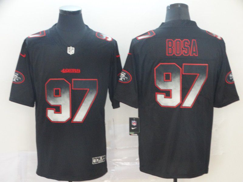Men San Francisco 49ers #97 Bosa Nike Black Smoke Fashion Limited NFL Jerseys